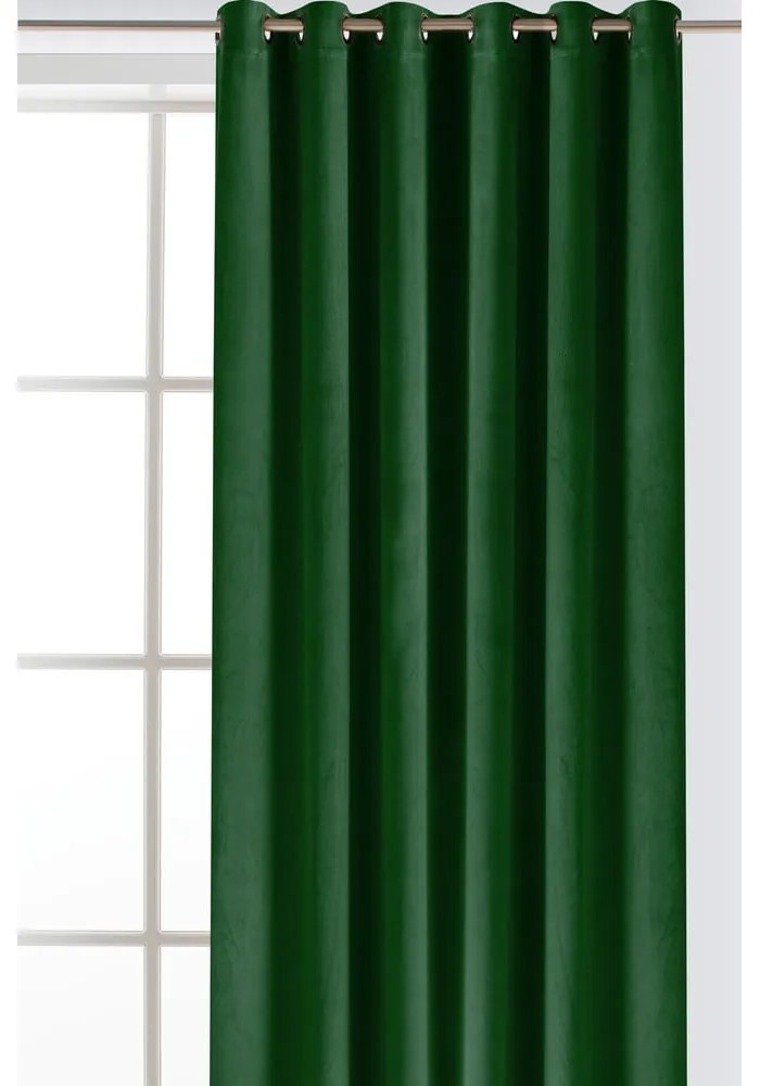 Zelený zamatový dimout záves 140x175 cm Velto – Filumi