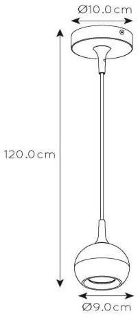 Lucide 09434/01/30 - Luster na lanku FAVORI 1xGU10/5W/230V čierna