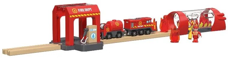 lupilu® Drevená železničná súprava (hasiči) (100395067)