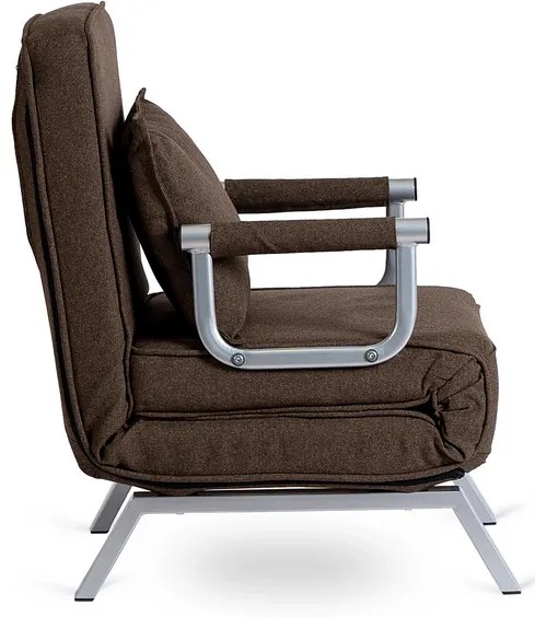 Kreslo pohovka rozkladacia PRATO hnedá - vintino.sk