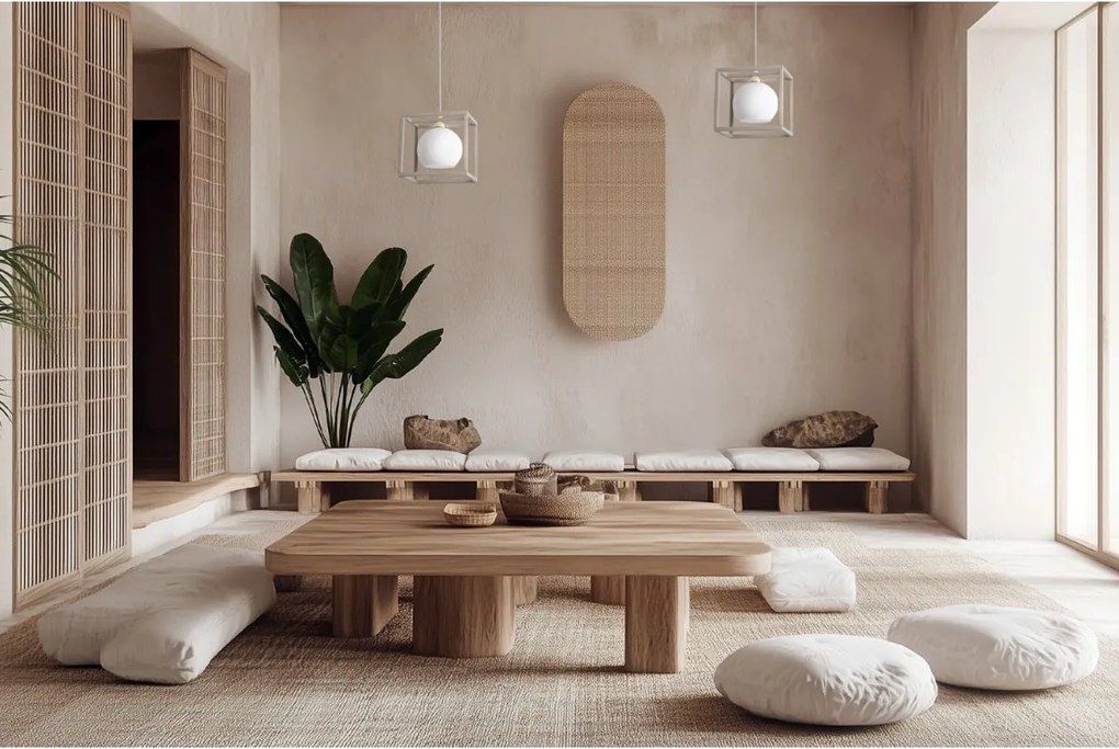 Závesné svietidlo Eliza Cage, 1x biele sklenené tienidlo v kovovom ráme