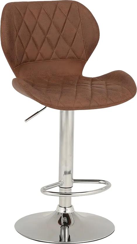 Barová stolička, hnedá/chróm, SOFALA