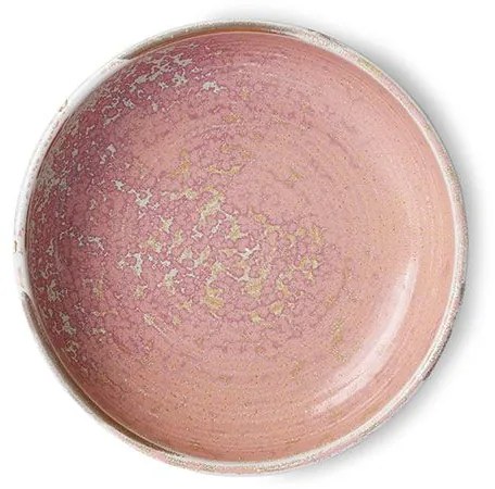 Rustikálne ružový hlboký tanier Home chef 19 x 4cm - HKLIVING