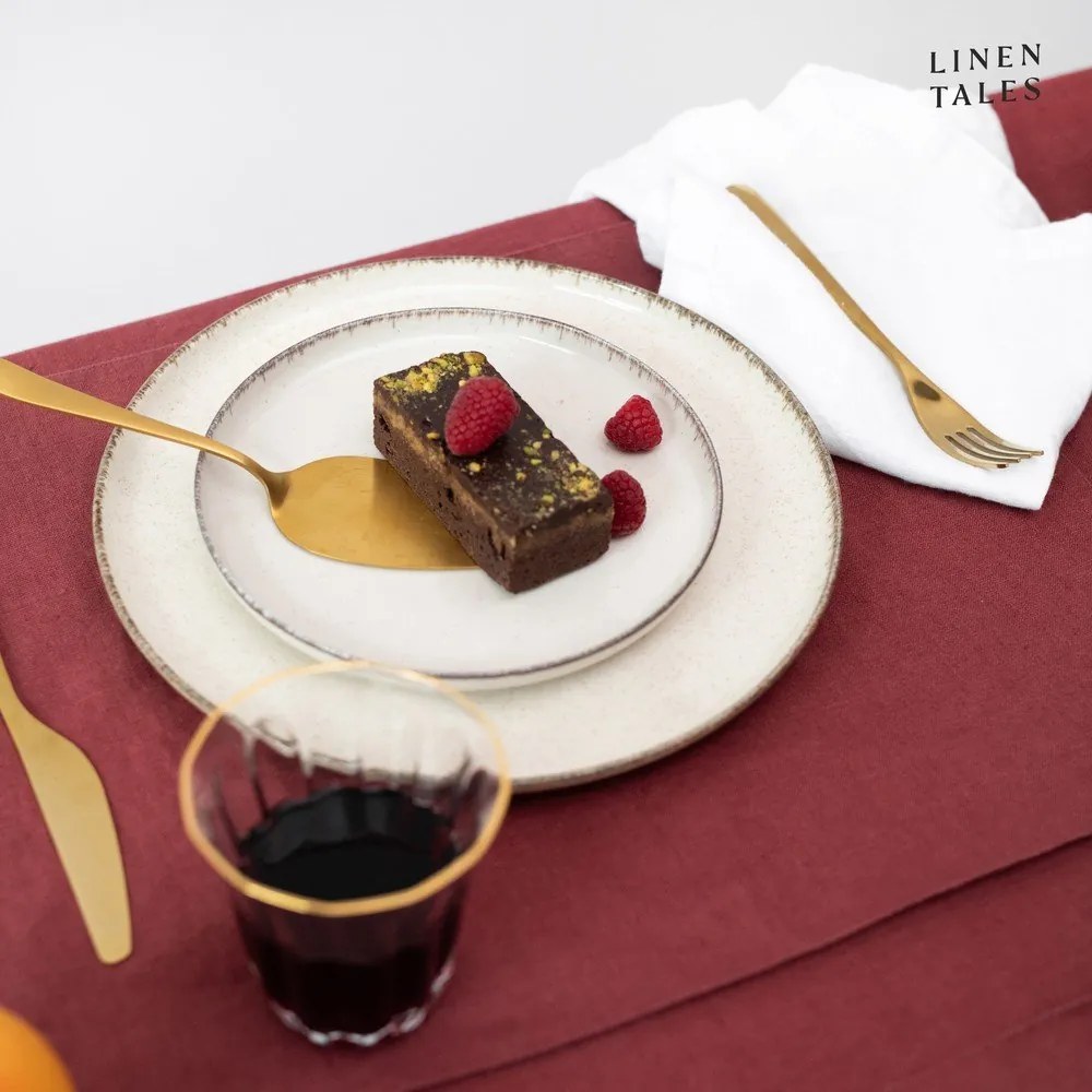 Ľanový obrus 140x140 cm Marsala – Linen Tales