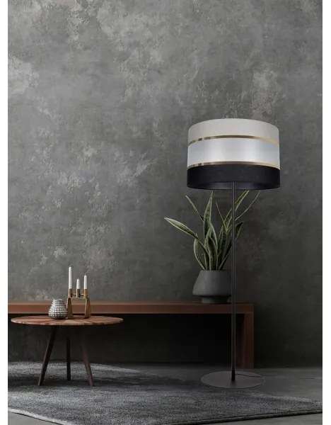 Stojacia lampa CORAL 1xE27/60W/230V čierna/šedá