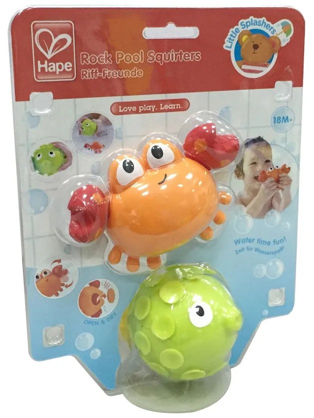 Striekací krab s rybkou- hračka do vody