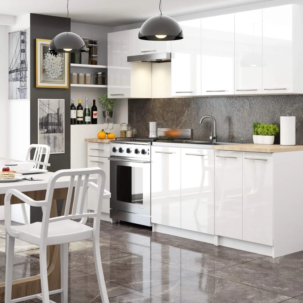 Závesná kuchynská skrinka Olivie W 30 cm biela