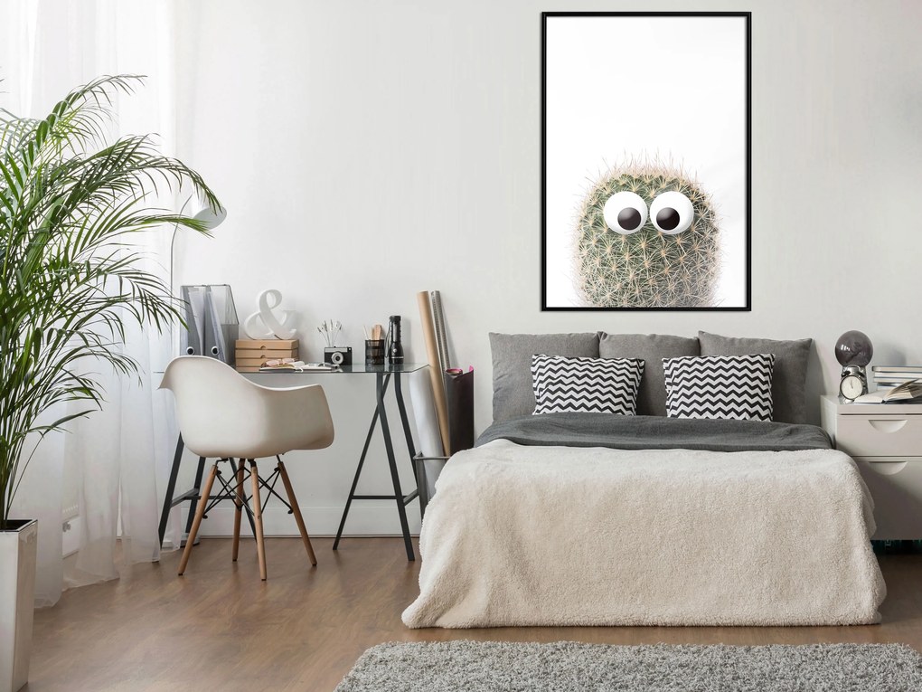 Artgeist Plagát - Cactus With Eyes [Poster] Veľkosť: 30x45, Verzia: Čierny rám