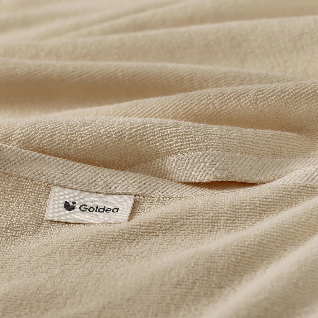 Goldea bavlnený froté uterák / osuška soft bez bordúry – béžový 70 x 140 cm