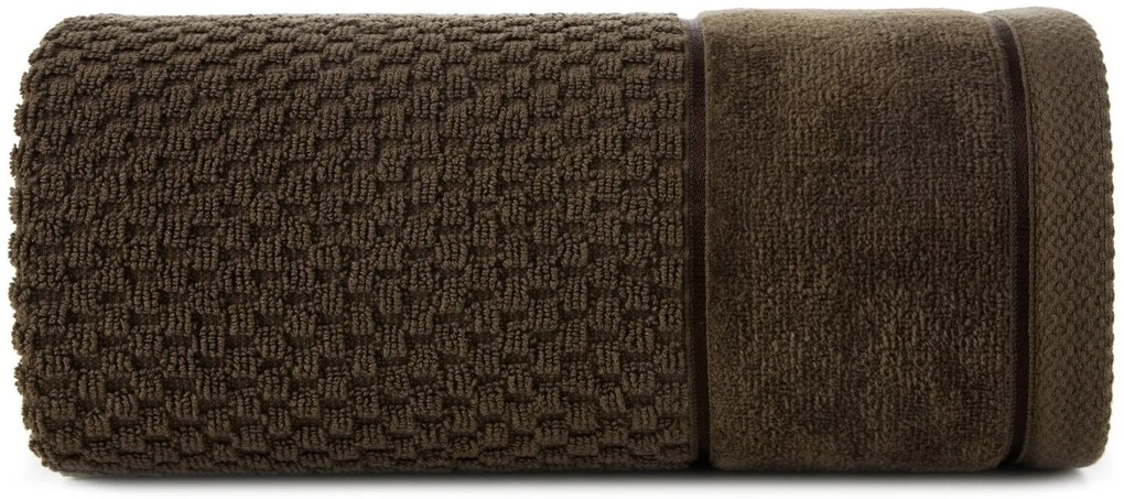 BAVLNENÝ UTERÁK FRIDA 50X90 CM TMAVOHNEDÁ