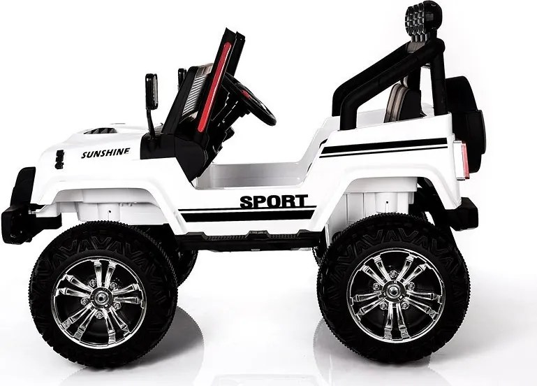 LEAN CARS Elektrické autíčko Jeep S2388 biele 4x45W