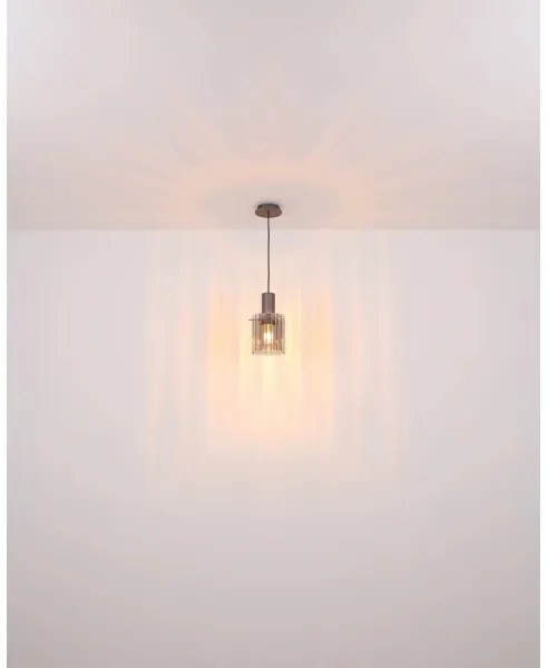 Globo 15904HA - Luster na lanku TULIVAR 1xE27/40W/230V pr. 18 cm hnedá