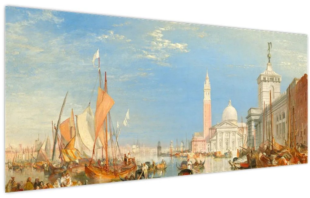 Obraz - Joseph Mallord William Turner, Venice the Dogana and San Giorgio Maggiore, reprodukcia (120x50 cm)