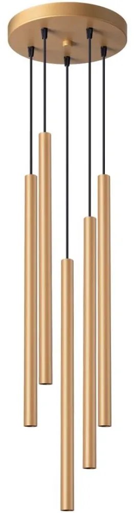 Sollux SL.1174 - Luster na lanku PASTELO 5xG9/8W/230V zlatá