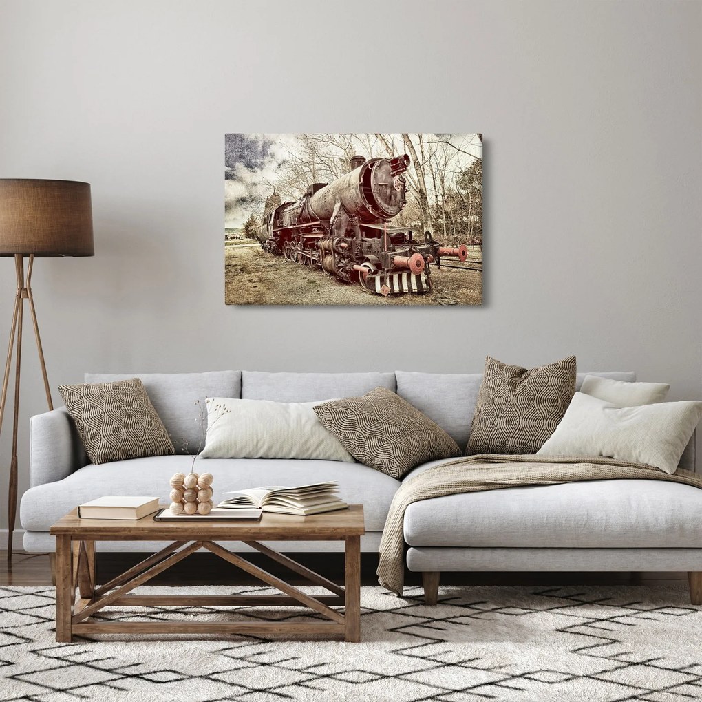 Historický obraz lokomotívy (90x60 cm)