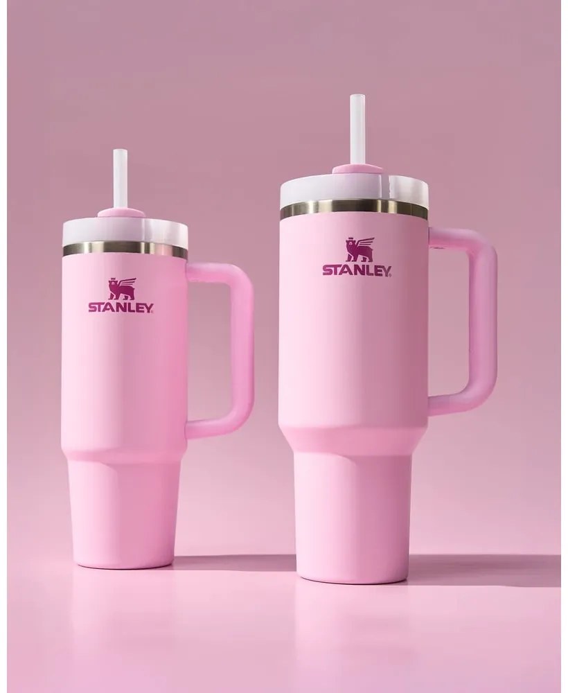 Ružová termoska so slamkou 1,18 l Quencher H2.O FlowState – Stanley