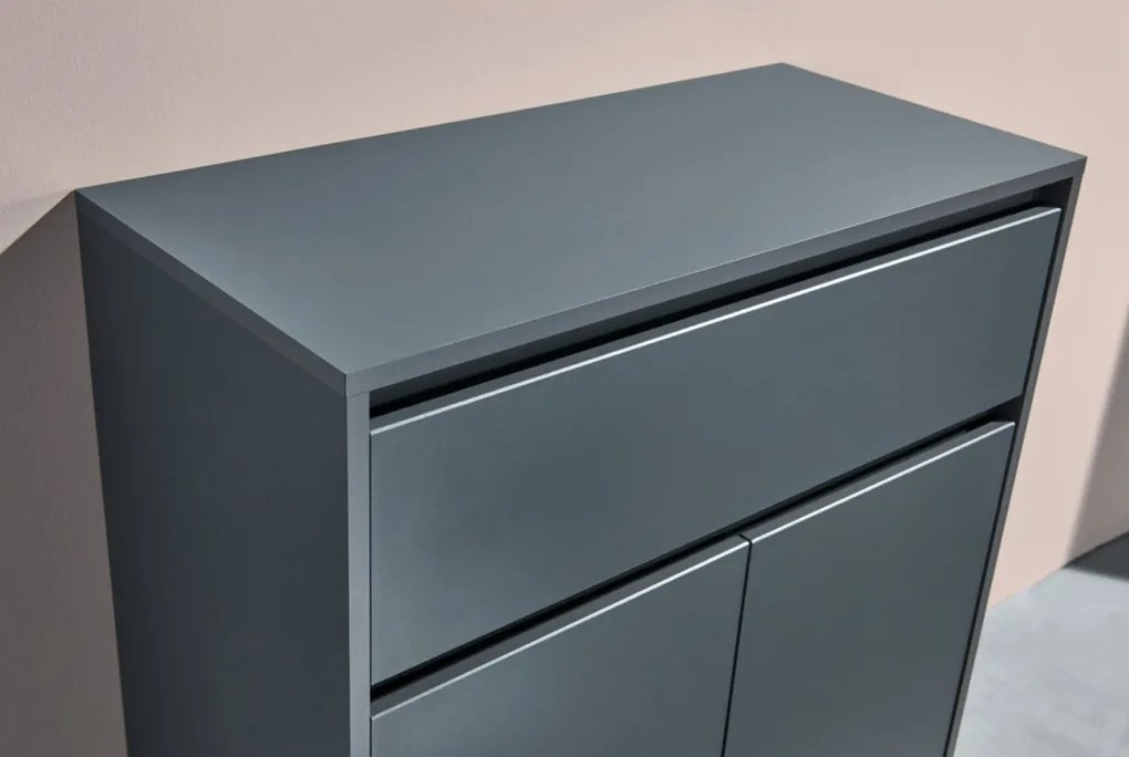 Komoda so šuplíkom Cologne, 80 cm, antracitová