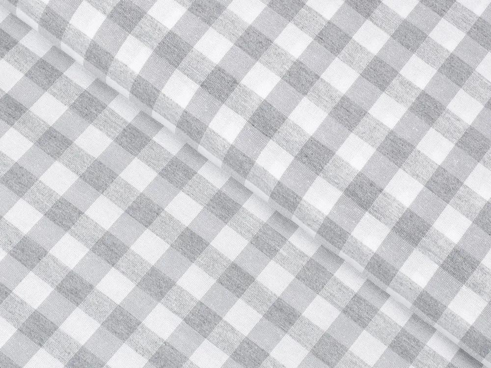 Biante Dekoračný obdĺžnikový obrus Rebeka RE-014 Svetlo sivo-biela kocka stredná 50x100 cm