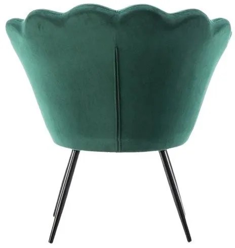 LuxuryForm DESIGN Kreslo FREY VELUR s čiernymi nohami - zelené