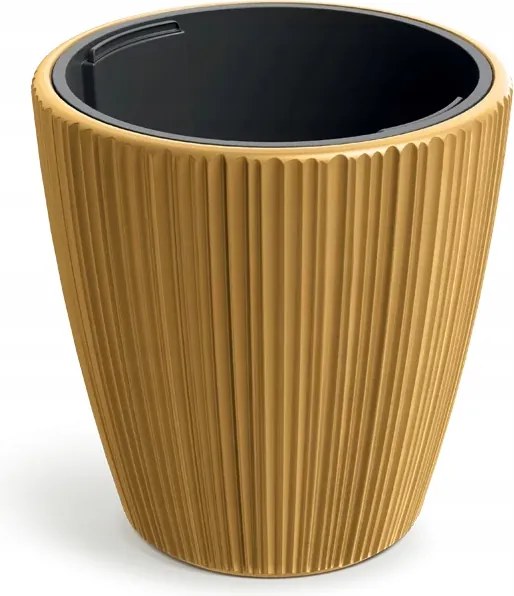 Plastový květináč OROS MIDDLE hořčičný