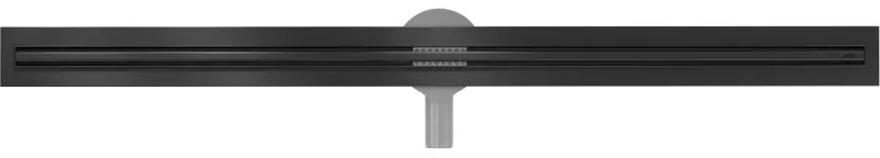 Mexen Flat nerezový sprchový žľab s rotačným 360° sifónom 120 cm, vzor SLIM, čierna, 1741120