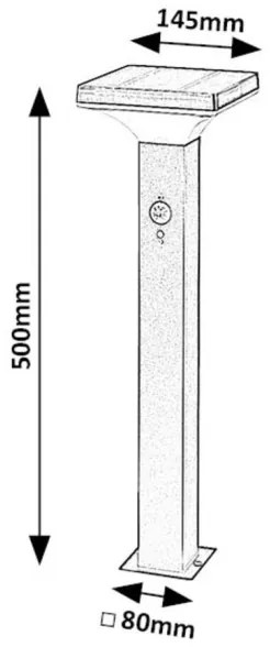 Rabalux 77045 - LED solárna lampa GELEEN LED/4W/3,7V IP44 čierna