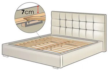 Manželská posteľ 160cm Lanzadora  (krémová). Vlastná spoľahlivá doprava až k Vám domov. 1122420