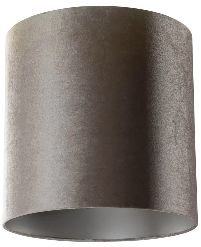 Zamatové tienidlo na lampu Taupe Cylinder 40/40/40