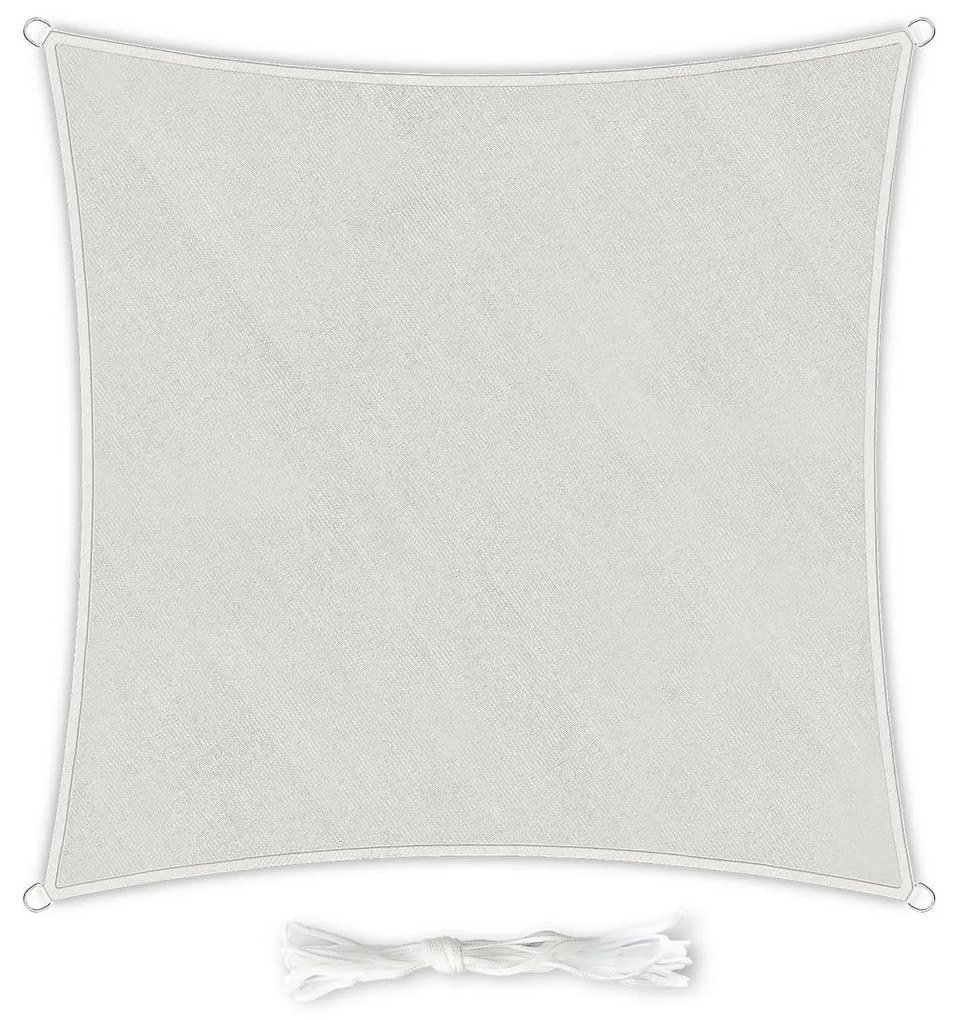 Blumfeldt Štvorcová slnečná clona, 4 x 4 m, s upevňovacími okami, polyester, priedušná