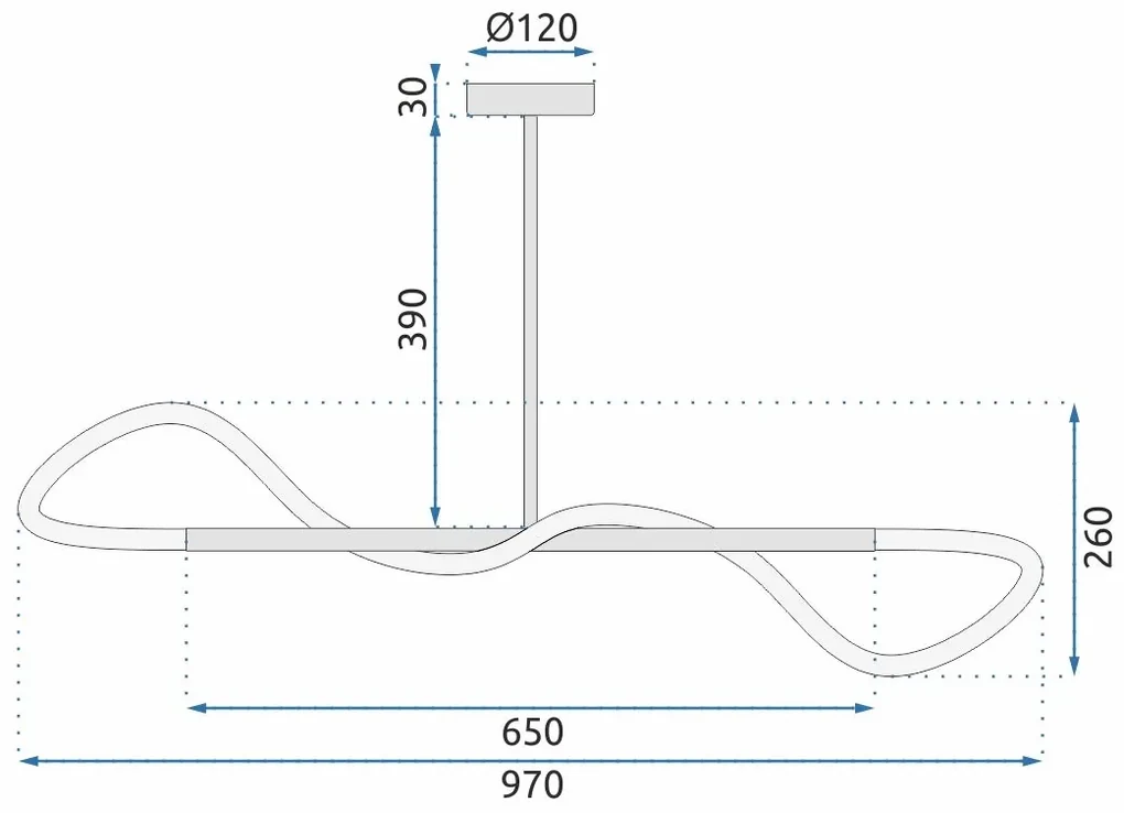 Toolight - LED závesné svietidlo APP856-CP, čierna, OSW-04031