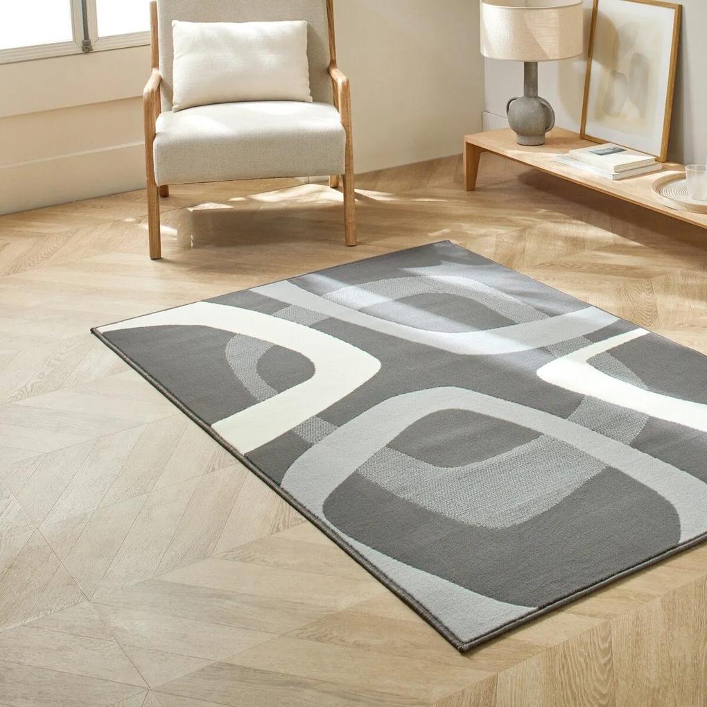 Obdĺžnikový koberec s retro motívom 3 veľkosti: 60 x 110 cm, 80 x 150 cm a 120 x 170 cm.