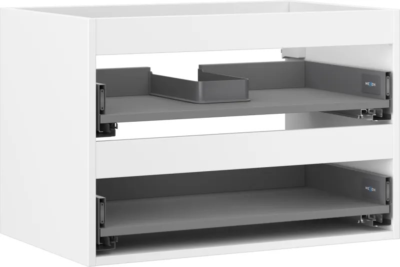 Mexen Box-A, závesná skrinka 70 cm, 2 zásuvky, biela matná, 91AX0-0700-470-2-01