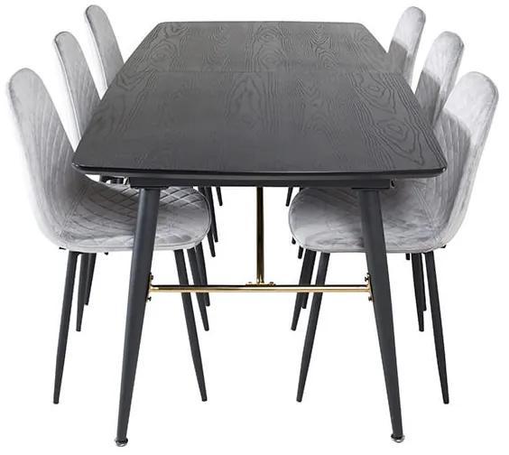 Gold Polar stolová súprava čierna/sivá