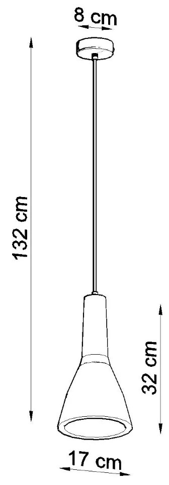 Závesné svietidlo Empoli, 1x betónové tienidlo