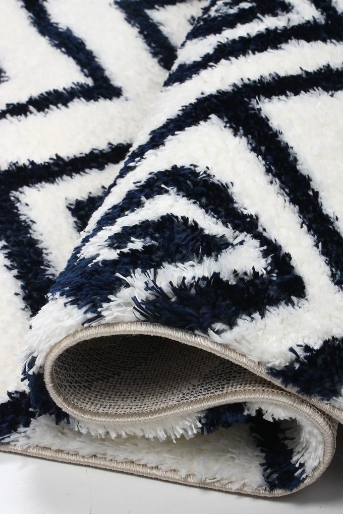 Koberec Boho 638 CREAM/NAVY BLUE rozmery koberec: 160x220 cm