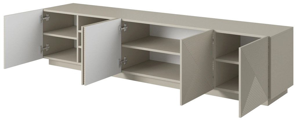 TV stolík Asha 200 cm na sokli - kašmírová