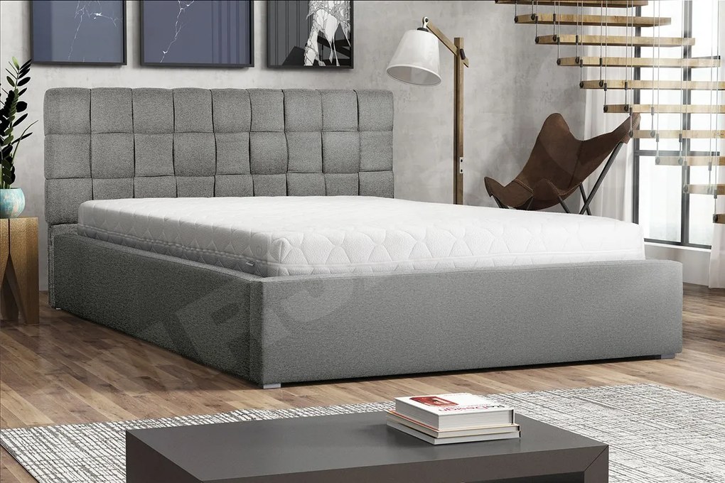Posteľ s priestorom Kinec, Rozmer postele: 140x200, Dostupné poťahy: Malmo 13 378