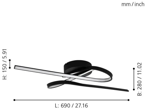 Eglo 99323 - LED Stropné svietidlo SELVINA LED/21W/230V