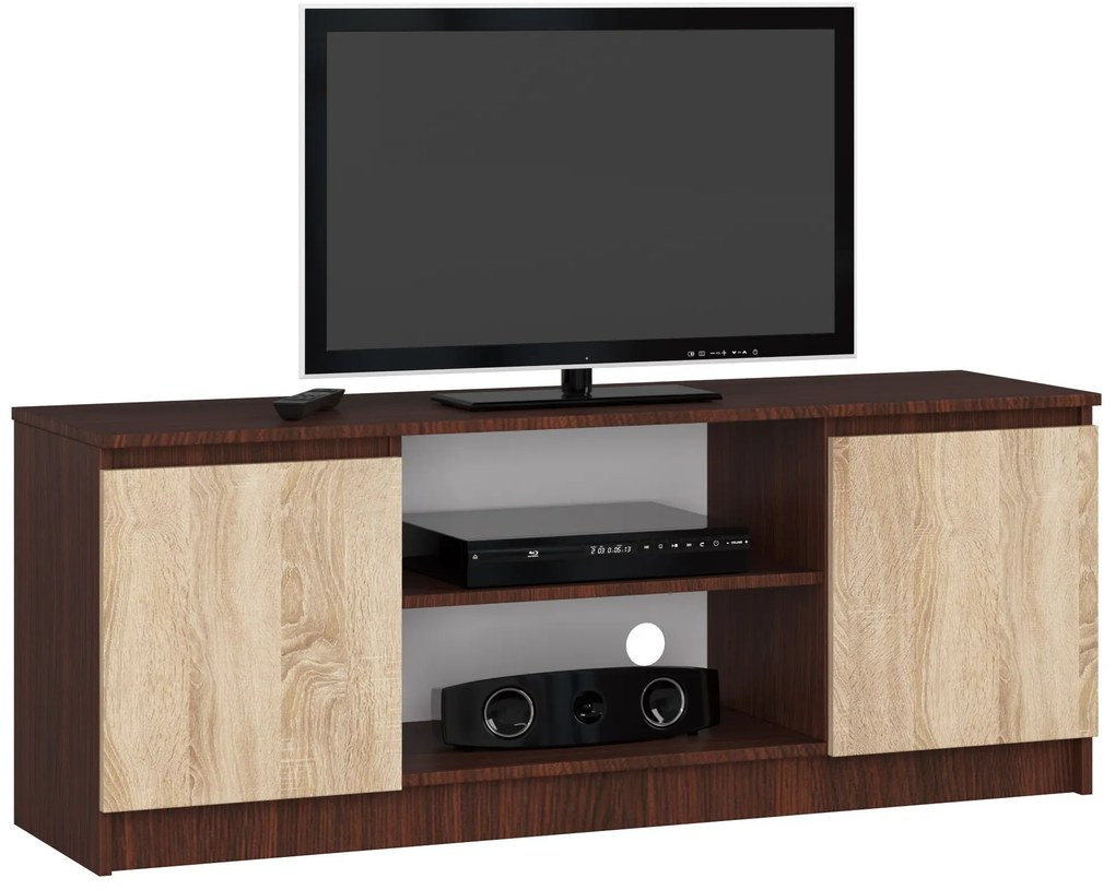 TV stolík Dariel (wenge + dub sonoma). Vlastná spoľahlivá doprava až k Vám domov. 1069382