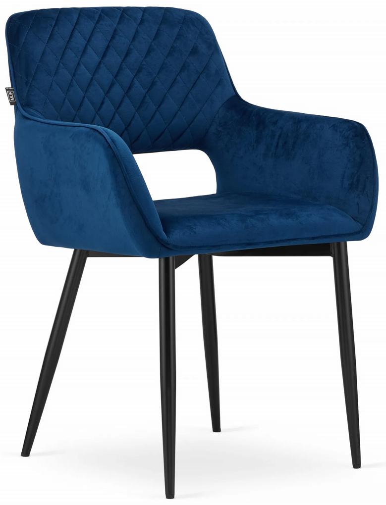 PreHouse AMALFI stolička - modrý zamat