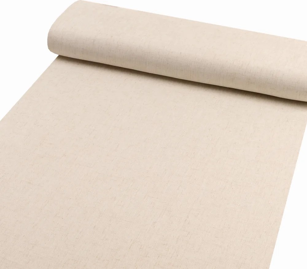 Biante Dekoračný oválny obrus PM-128 Prírodná režná 50x100 cm