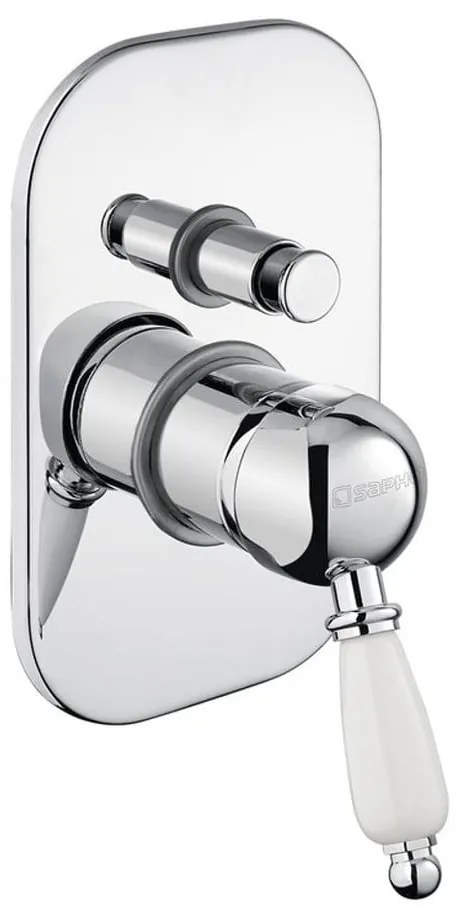 Podomietková sprchová batéria v striebornej farbe (2 výstupy) Kirké White – Sapho