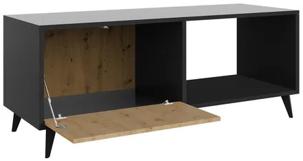 Nábytok do obývacej izby Oksawi III, Farby: čierna / dub artisan