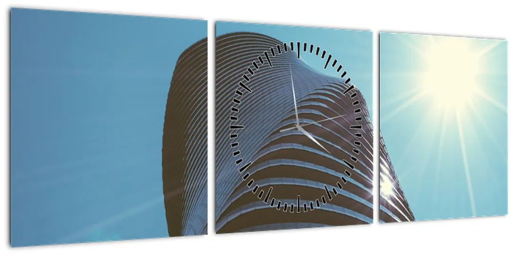 Obraz - Architektúra (s hodinami) (90x30 cm)