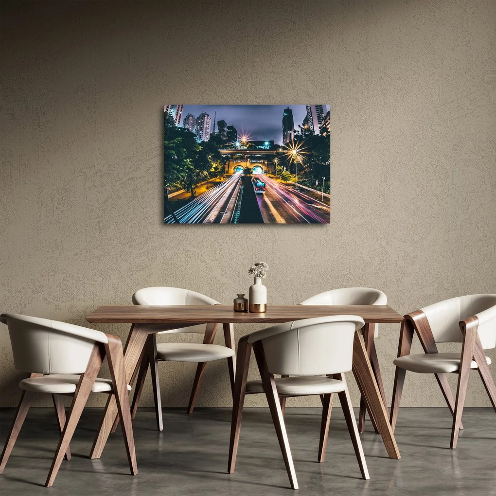 Obraz nočného mesta (70x50 cm)