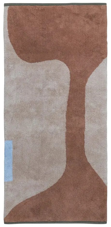 Prateľný bavlnený behúň v tehlovej a béžovej farbe 70x150 cm Figura – Mette Ditmer Denmark