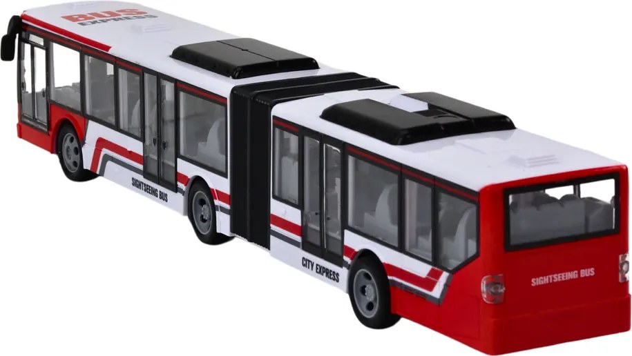 LEAN Toys Mestský autobus s diaľkovým ovládaním RC, červeno-biely