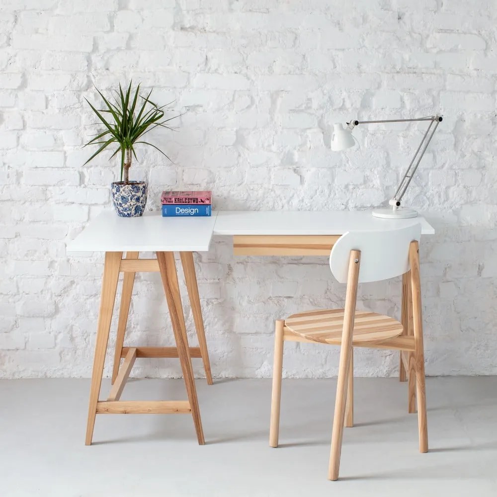 Pracovný stôl s bielou doskou 85x115 cm Luka - Ragaba