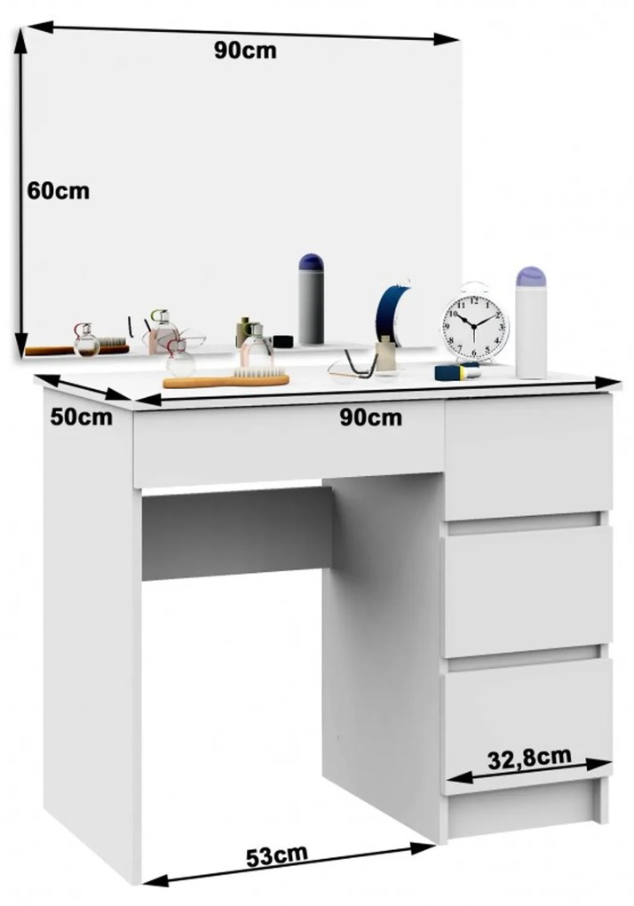 Toaletný stolík T-6/SL 900x600 pravý