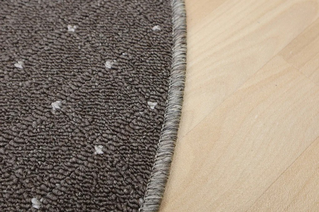 Condor Carpets, Kusový koberec Udinese hnedý kruh, 67x67 (priemer) kruh, hnedá, chodba / predsieň